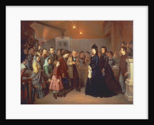 The Empress Elisabeth of Austria visits a soup kitchen in the Schönlaterngasse, 1875 by Anonymous
