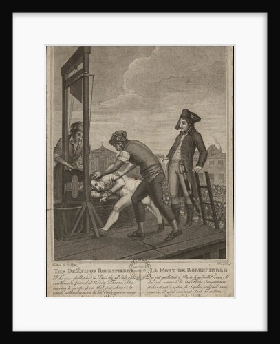The execution of Robespierre on 28 July 1794, 1794 by Anonymous