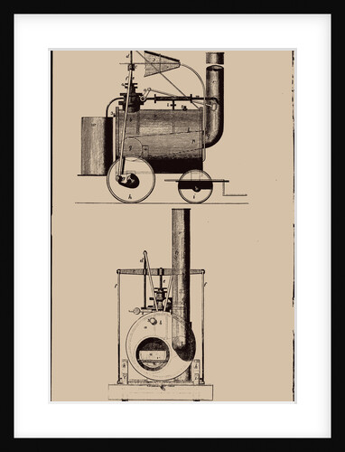 The first passenger-carrying common road locomotive, Camborne, 1801, 1801 by Anonymous