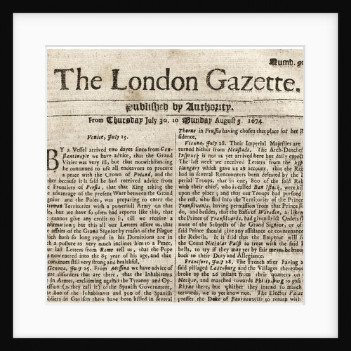 The London Gazette, 1674 by Anonymous