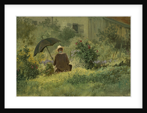 The painter in the garden, ca 1860 by Anonymous