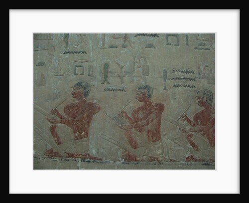 The Scribes. Relief from Mastaba of Akhethotep at Saqqara, Old Kingdom, 5th Dynasty, ca 2494-2345 BC by Anonymous