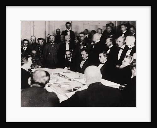The signing of the Treaty of Brest-Litovsk in the fortress of Brest-Litovsk, March 3, 1918, 1918 by Anonymous