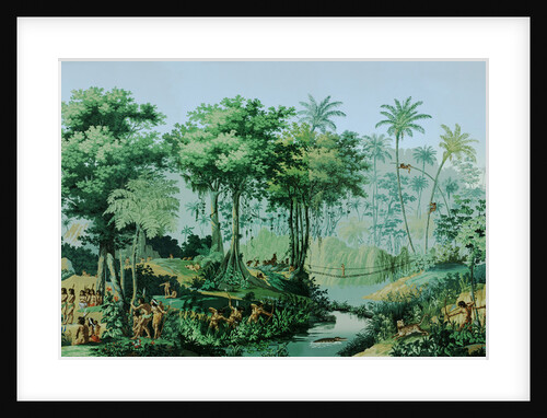 The Views of Brazil. Panoramic wallpaper (detail), c. 1830 by Anonymous