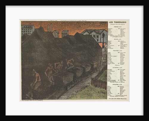 Theatre programme for The Weavers by Gerhart Hauptmann (Théâtre Libre, 29 May 1893), 1893 by Anonymous
