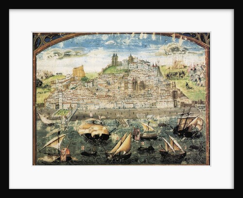 View of Lisbon. Miniature from Crónica de Dom Afonso Henriques by Duarte Galvão, ca. 1505-1510 by Anonymous