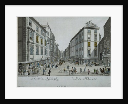 View of the Kohlmarkt and the Michaelerplatz in Vienna, 1786 by Anonymous
