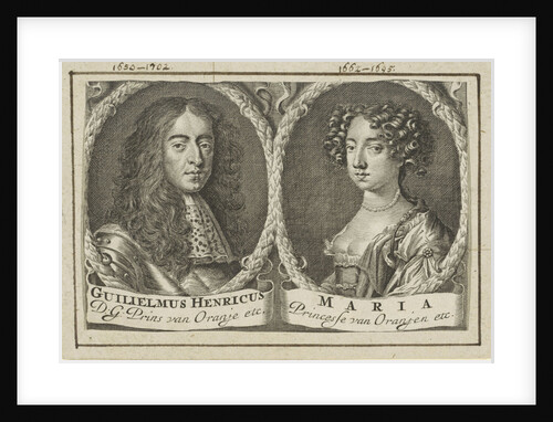 Wedding portrait of Willem III and Mary II Stuart, 1688 by Anonymous