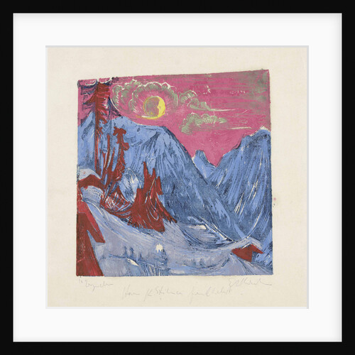 Winter Night with Moon, 1919 by Anonymous