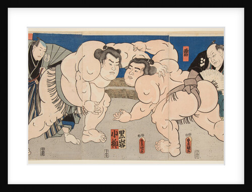 Wrestling match Koyanagi vs Kuroiwa, 1850 by Anonymous