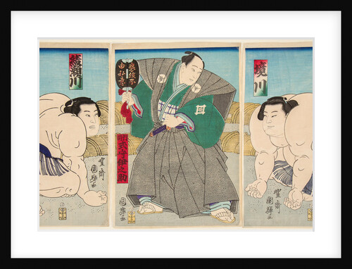 Wrestling match Shakaigawa vs Ayasemawa, 1873 by Anonymous
