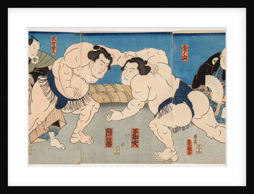 Wrestling match Shiranui vs Jimmaku, 1860s by Anonymous