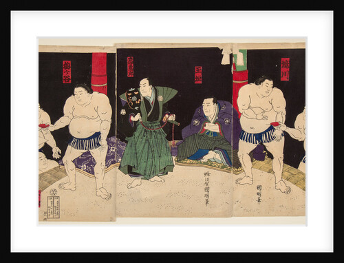 Wrestling match Umegatan vs Sakaigawa, 1877 by Anonymous