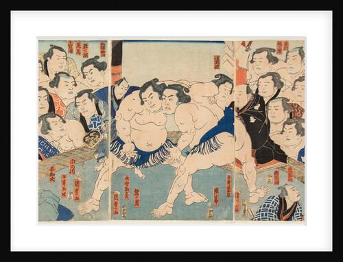 Wrestling match Wahigayama vs Jimmaru, 1861 by Anonymous