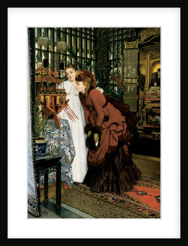 Young Ladies Looking at Japanese Objects, 1869 by Anonymous
