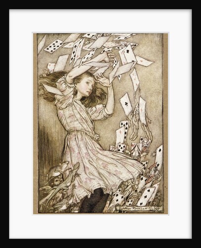 At this the whole pack rose up into the air, and came flying down upon her, 1907 by Anonymous