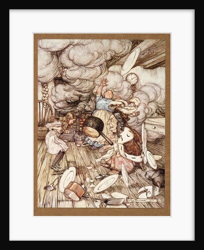 An unusually large saucepan flew close by it, and very nearly carried it off, 1907 by Anonymous