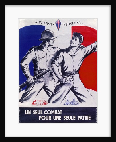 Poster Un Seul Combat pour une Seule Patrie pub. 1944 by Anonymous