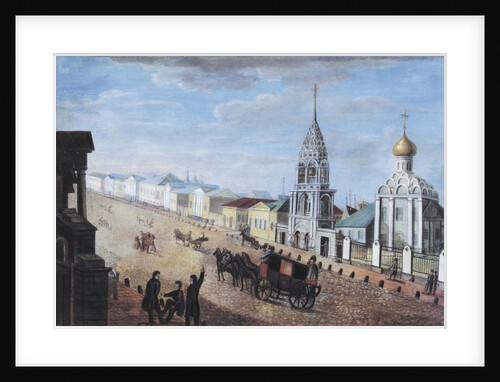 View of the Arbat Street in Moscow, 1830s by Anonymous