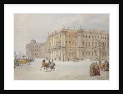 The ride of Emperor Nicholas I through the palace square, 1843 by Anonymous