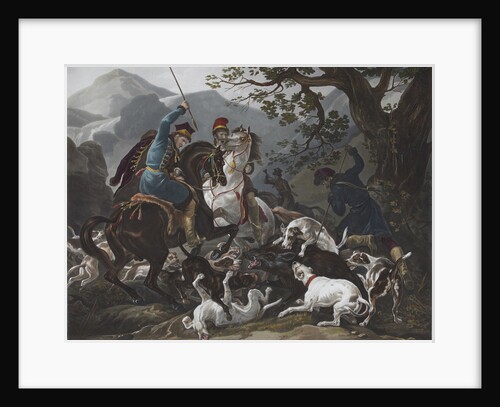 The Wild Boar Hunting in Poland, 1830s by Anonymous