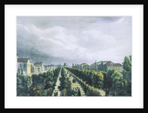 Tverskoy Boulevard in Moscow, 1825 by Anonymous