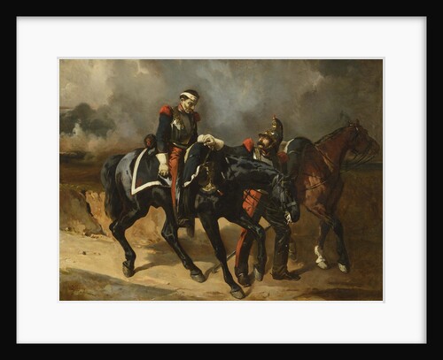 The wounded Cuirassier, 1830s by Anonymous