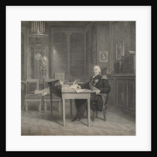 Louis XVIII in his Study at the Tuileries by Anonymous
