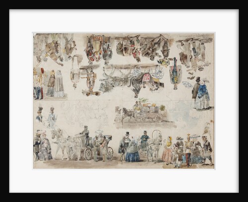 Genre scenes in St. Petersburg, 1857 by Anonymous