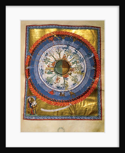 Cosmos, Body, and Soul. (Vision from Liber Divinorum Operum), ca 1220-1230 by Anonymous
