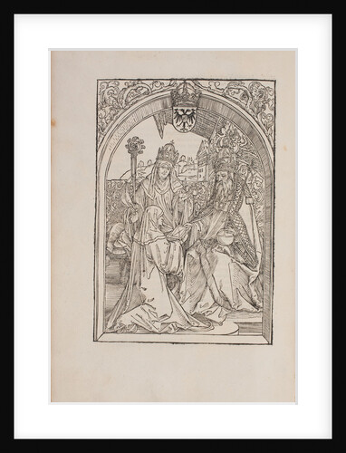 Hrotsvit of Gandersheim presents her Gesta Oddonis to emperor Otto the Great, 1501 by Anonymous
