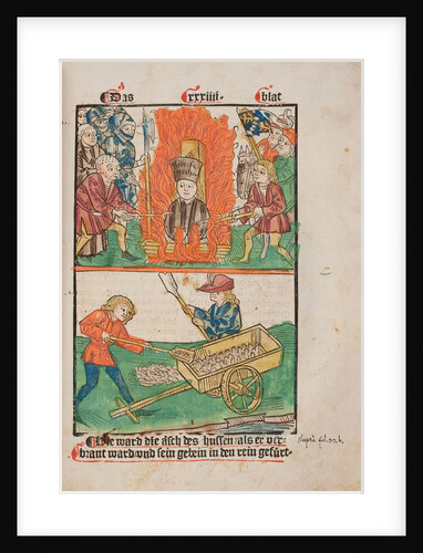 Jan Hus burned at the stake, and his ashes thrown into the Rhine. by Anonymous