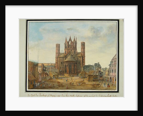 Liebfrauenplatz and Mainz Cathedral from the east, 1812 by Anonymous