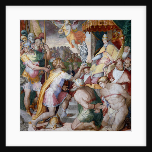 Emperor Otto I brings the Church treasury to Pope John XII. back, ca 1563 by Anonymous