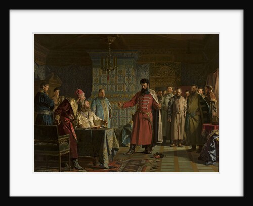 Zakhary Lyapunovs quarrel with the Tsar Vasili Shuisky at Kremlin, 1886 by Anonymous