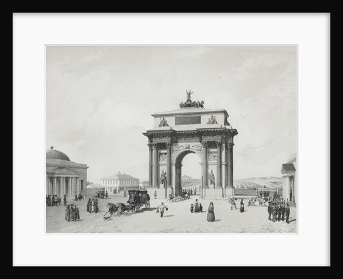 The Triumphal Arch at the Tver Gates in Moscow, 1840s by Anonymous