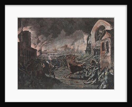 Fire of Moscow on September 1812 (The French in Moscow), 1818 by Anonymous