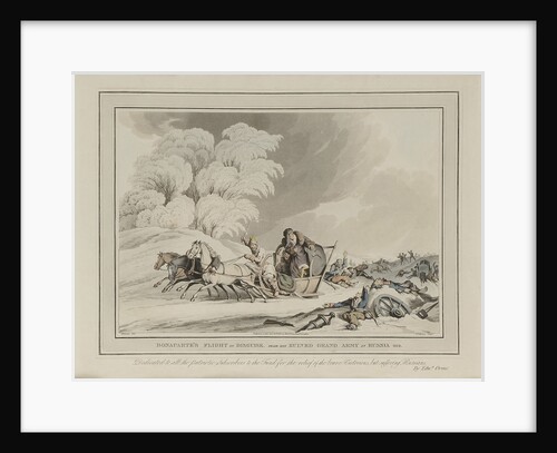 Napoleon retreats from Moscow. Cossacks attacking French soldiers by Anonymous