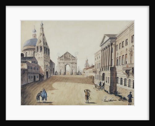 View of the Strastnaya Square in Moscow, Early 1800s by Anonymous