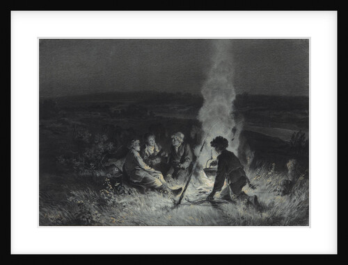 The Night Watch. Illustration for Sketches from a Hunters Album by I. Turgenev, 1883-1884 by Anonymous
