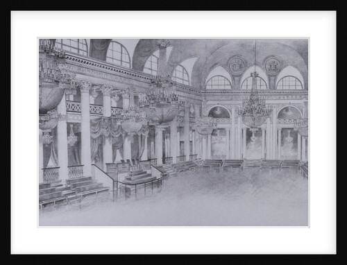 Interior of the Ballroom of the Assembly of the Nobility in Moscow, 1840s by Anonymous
