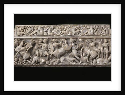 Sarcophagus with battle scenes between the Greeks and the Amazons, 2nd cen. AD by Anonymous