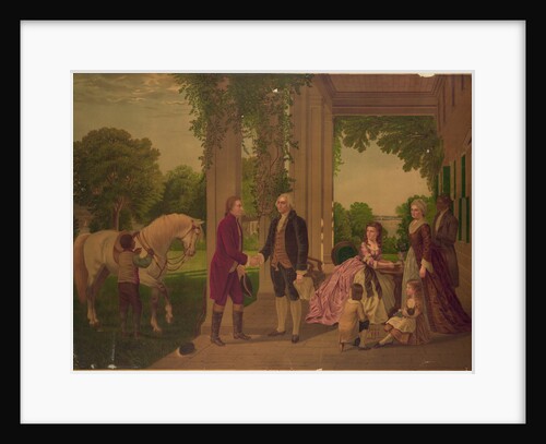 George Washington welcoming Marquis de Lafayette to his home at Mount Vernon, ca 1873-1875 by Anonymous