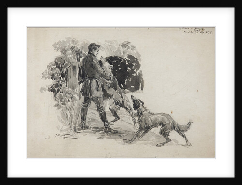 Nikolai Rostov at the hunt. Illustration for the novel War and Peace by Leo Tolstoy, 1911 by Anonymous