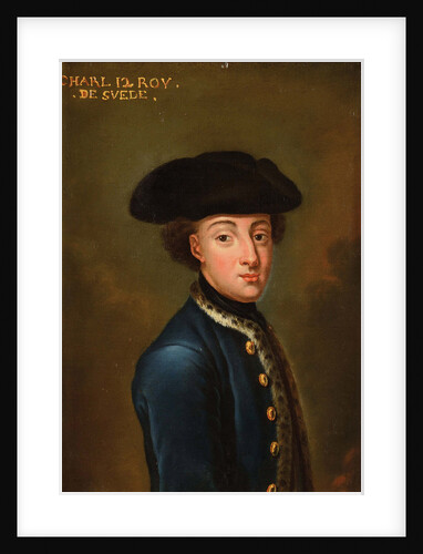 Portrait of the King Charles XII of Sweden by Anonymous