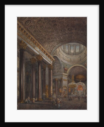Interior view of the Kazan Cathedral in St. Petersburg, 1850s by Anonymous