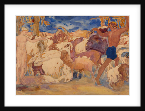 Stage design for the ballet Daphnis et Chloé by M. Ravel (Théâtre du Châtelet, Paris), 1912 by Anonymous