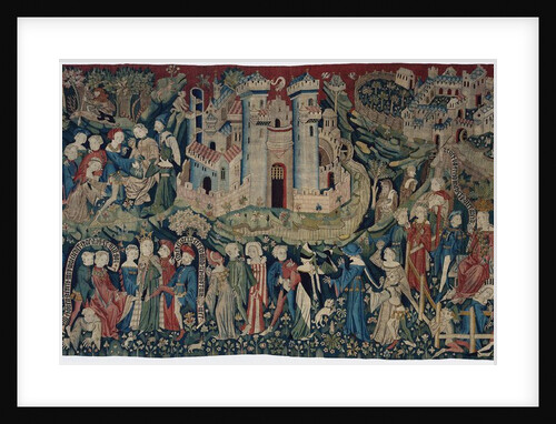 Courtly Love Games (Spieleteppich), tapestry, ca 1400 by Anonymous