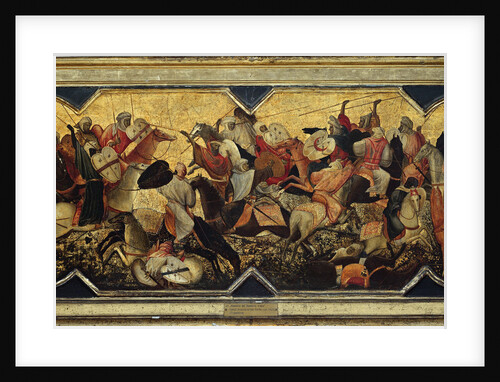 Cassone (marriage chest) with an oriental cavalry battle, ca 1400-1405 by Anonymous
