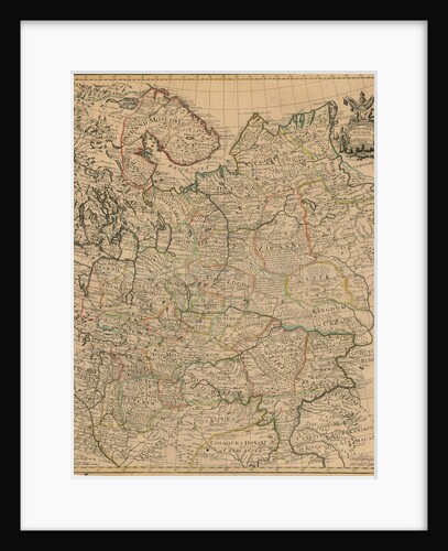 Map of the European Russia, 1721 by Anonymous
